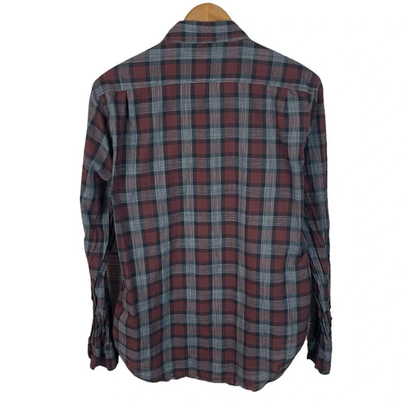 BF1329 Men’s ELK HEAD Albiate Designer Plaid Button Down Shirt M - Picture 4 of 5